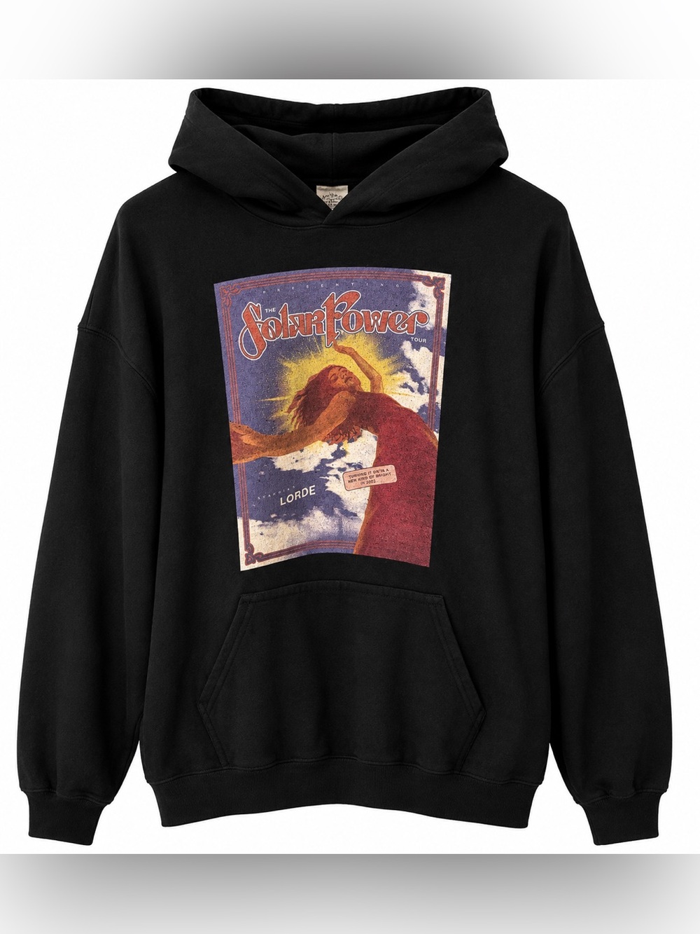 Solar Power Black Graphic Hoodie